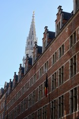 Obraz premium Brick building in Brussels, Belgium