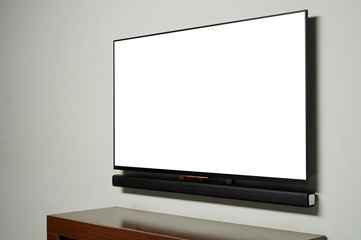 Flat tv hang on wall