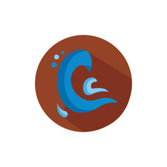 Fototapeta premium sea wave water block style