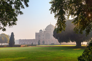 Humayun's Tomb, beautiful sunrise view, New Dehli, India