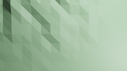 abstract green shape color background on 3d render polygon background.