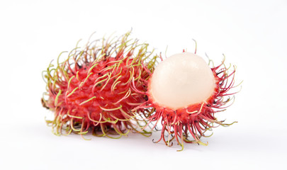 Rambutan fruit isolated on white background