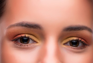 Fototapeta premium Young pretty woman in beauty concept