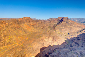 Fototapeta na wymiar Fataga Ravine, Gran Canaria, Spain