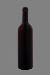 bottle without label on  50% gray background