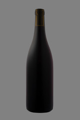 bottle without label on  50% gray background