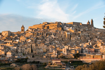 Fototapeta na wymiar View of the town of Caltagirone in Sicily