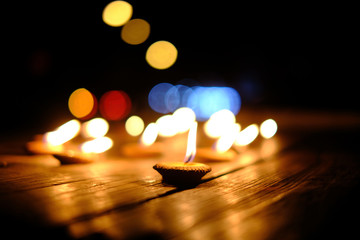 Candlelight on a beautiful bokeh sheet