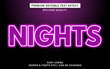 nights text effect