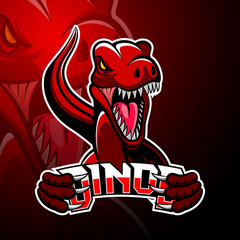 Dino esport logo mascot design © idesign2000