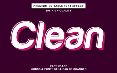 clean text effect