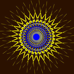 abstract burst with blue