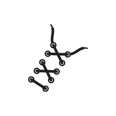 shoes lace icon in trendy flat design