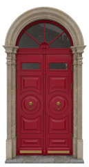 Entrance with classic doors