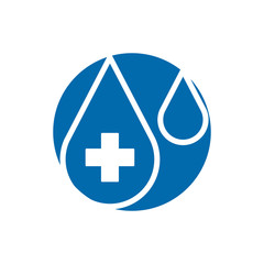 drop blood medical block icon
