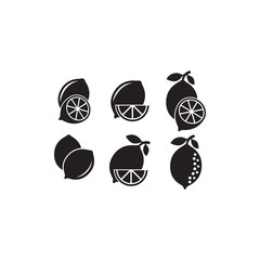lemon icon vector logo template