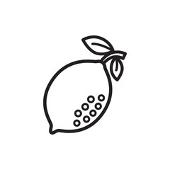 lemon icon vector logo template