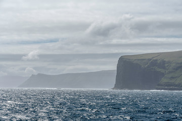 Cliffs of Sandoy island in the Faroe Islands