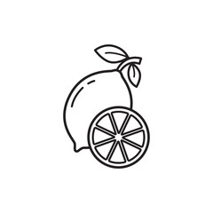lemon icon vector logo template