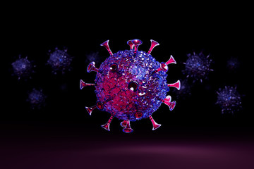 Coronavirus COVID 19 scientific illustration