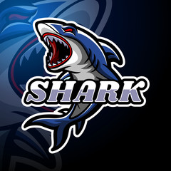 Shark esport logo mascot design © idesign2000