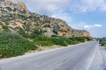 Beautiful view to the mountains near Paleochora, Crete