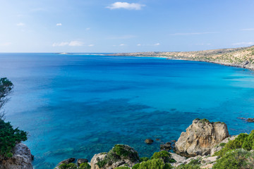 Beautiful view to the bay near Paleochora, Crete