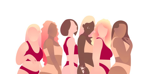 Happy bodypositive girls. 