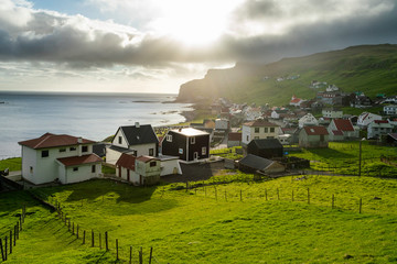 Village of Sumba on Suðuroy (Suderoy) in the Faroe Islands