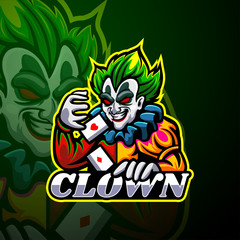 Clown esport logo mascot design