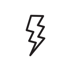 lightning bolt icon in trendy flat style