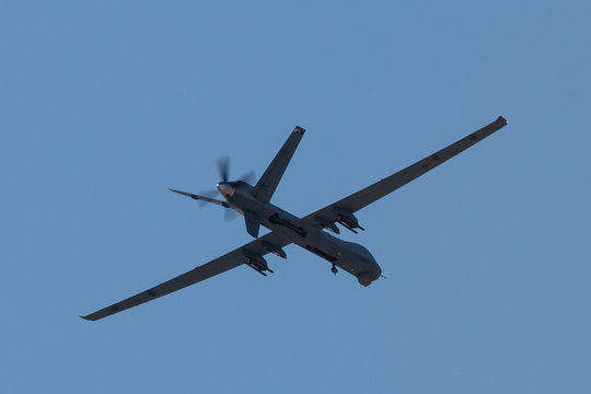 Close View Of A  MQ-9 Reaper (military UAV)