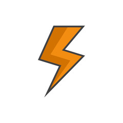lightning bolt vector logo template 