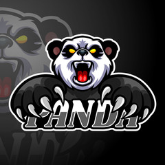 Panda esport logo mascot design