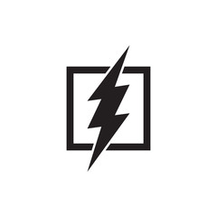 Fototapeta premium lightning bolt icon in trendy flat style