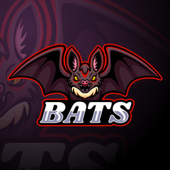 Bat esport logo mascot design