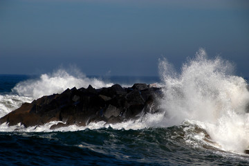 View of the shore in San Sebastian