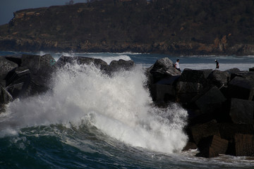 View of the shore in San Sebastian