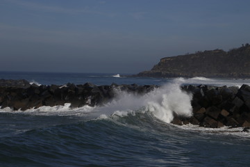 View of the shore in San Sebastian