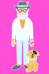 Characters builder vector cartoon adult