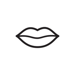 lip icon in trendy flat style