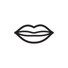 lip icon in trendy flat style