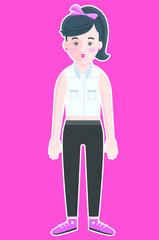 Characters builder vector cartoon adult