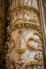 Fototapeta na wymiar Interiors of the Church of Saint Anastasia in Verona, Veneto, Italy