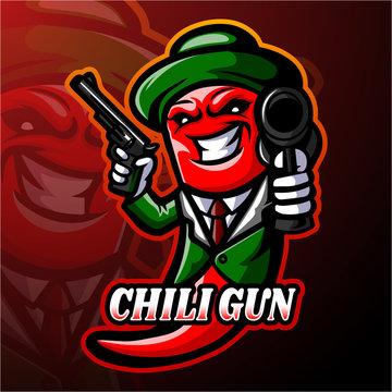 Chili esport logo mascot design
