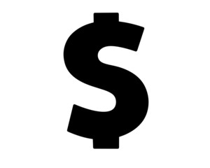 Vector image of the dollar icon
