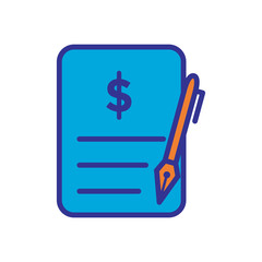 contract icon vector template