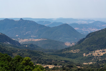 Naklejka premium Summer in national park la Sierra de Grazalema, Andalusian white villages route in Spain