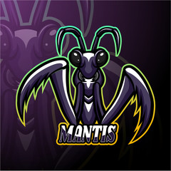 Mantis esport logo mascot design