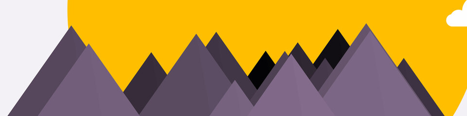 Mountains Panorame Abstract Random Placed Generative Art background illustration